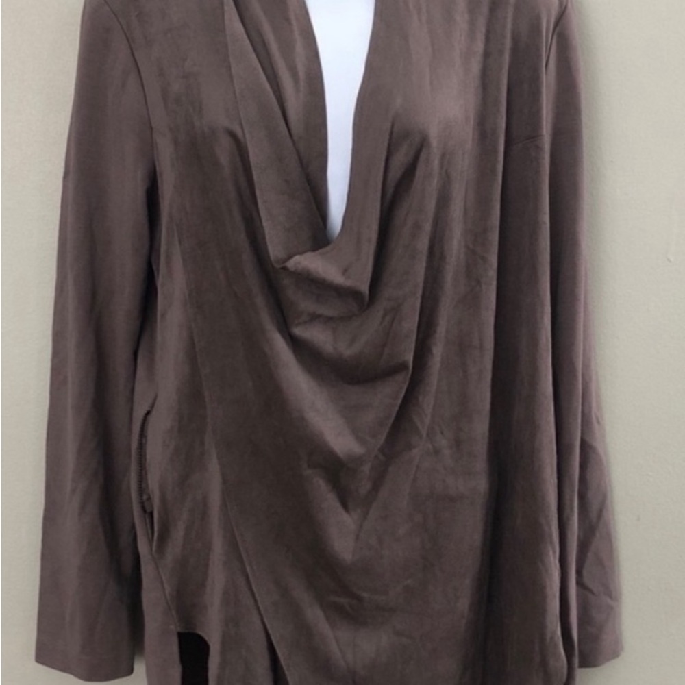 NWOT Kut from the Kloth Sansa 3-Way Wear Faux Suede Drape Jacket - Picture 4 of 7